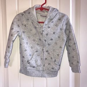 Gray Sparkly Heart Sweatsuit